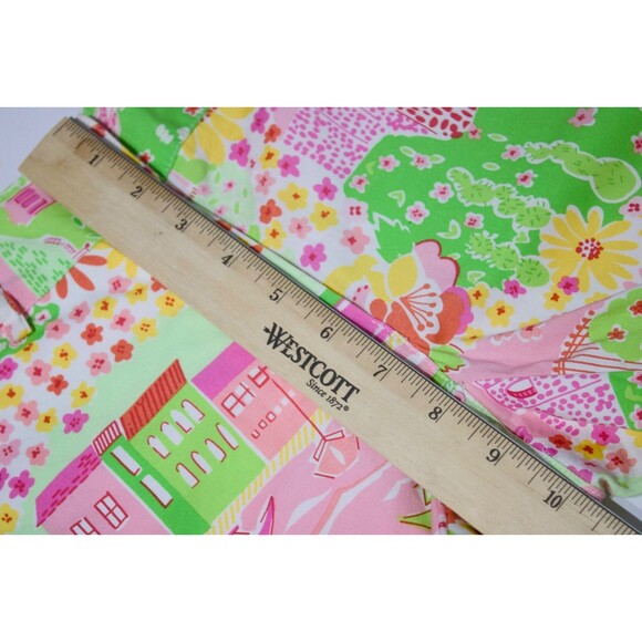 VTG Y2K Lilly Pulitzer White Label Palm Beach Liza Capri Straight Pants 0 - Picture 11 of 13